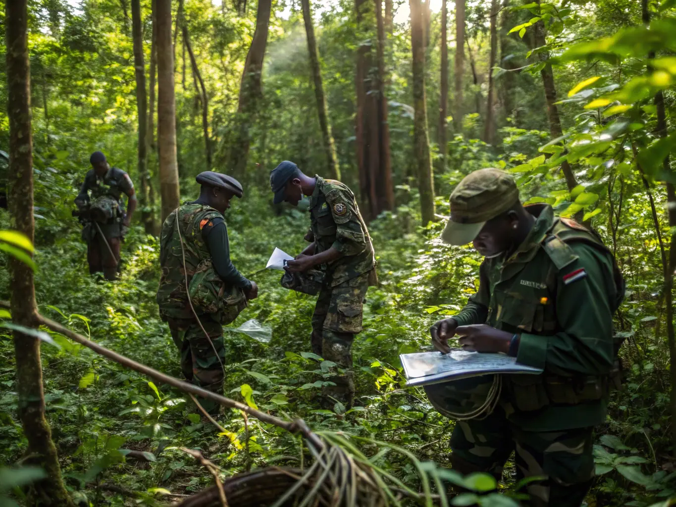 An image depicting GCG members actively involved in a pest control activity, ensuring the health and safety of local wildlife and agricultural lands.